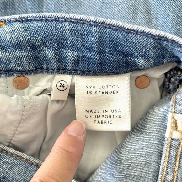 GRLFRND Tatum Bootcut Raw Hem Jeans in Highway Star Blue Women’s Size 24 - Picture 7 of 8